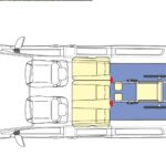 Vloerplan Caddy-5  maxi 5+1