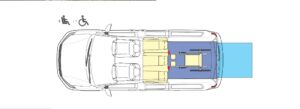 Vloerplan Caddy maxi 5+1